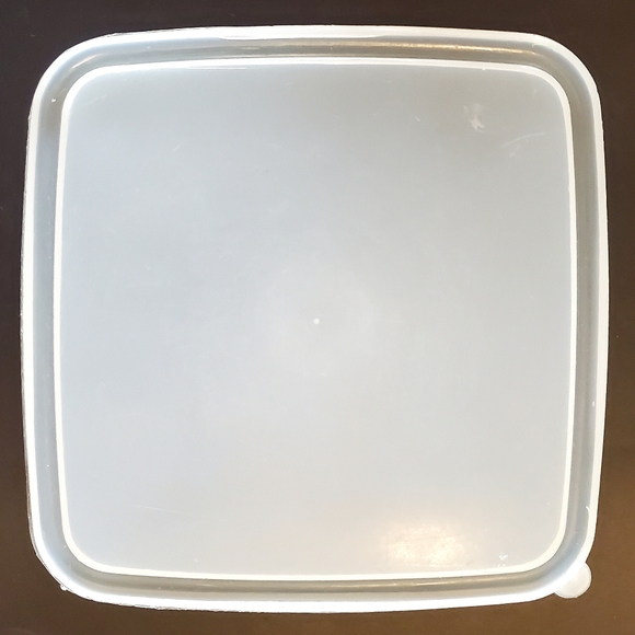 7" Square Blue Willow Metal Baker with Original Plastic Lid by Johnson Brothers - Picture 11 of 16